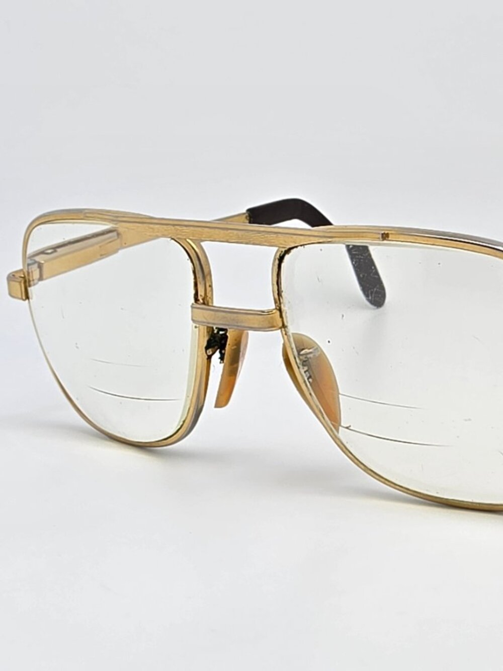 Titmus TO-Z87 Gold Bark Aviator Eyeglasses Frame w/ Flexhinge 54-18-140